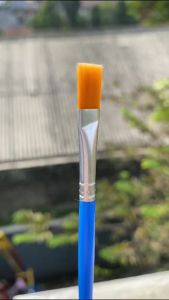 BBF Gallery - Kuas Lukis Cat Air Ujung Flat & Round Kuas Brush Nylon Lembut