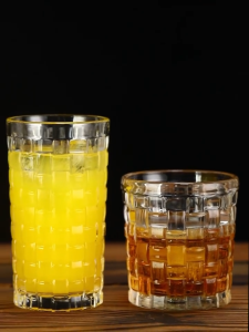 แก้วลายสก็อต แก้วน้ำ แก้วน้ำผลไม้ แก้วเครื่องดื่ม แก้วกาแฟ แก้วสาน สไตล์อินส์ 265มล/310มล