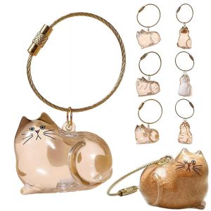 Adorable Pet Fur Storage Ornament Creative Cat Hair Collection Capsule Keychain Unique Keychain Trendy Souvenir for Pet Lover