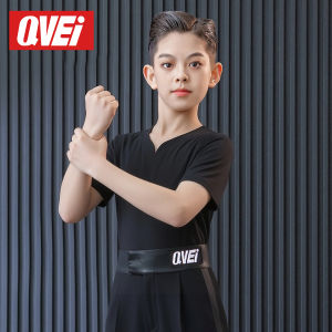 QVEi | Boys Short Sleeve Latin Dance Shirt