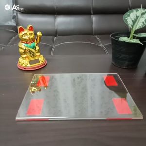 ป้ายติดผนัง อะคริลิค สอดกระดาษ ขนาด A5 แนวนอน 21.5x15 cm ดัดทรง U ไม่ต้องเจาะ แถมกาว 2 หน้า (A5LW)