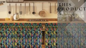 Gorden Kolong Meja Dapur Motif Elegan Hordeng Kolong Minimalis Terbaru Ukuran 100x70cm