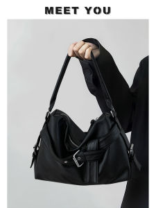 Black Large Capacity Commuter Tote Bag Womens Crossbody Bag Luxury Minimalist High-End Sensation Underarm Bag