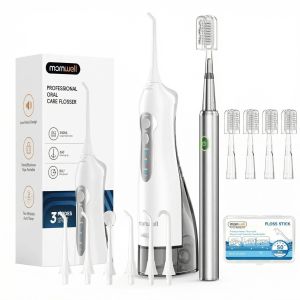 Mornwell | Mornwell Electric Toothbrush with Water Flosser Combo: Portable Oral Clean Kit for Teeth Brushing & Flossing With Multiple Modes