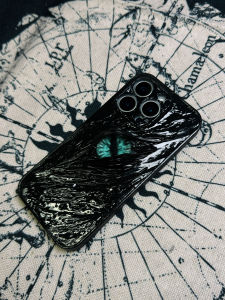 เคสโทรศัพท์มือถือแบบป้องกันเต็มจอ 3D แสงกลางคืน ตาสัตว์ประหลาด นิ่ม สำหรับ iPhone 17 pro Max 16 pro 15 pro 13 Mini 12 Edge 14