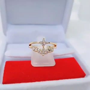 Cincin Vuji Wanita Aksesoris Fashion Awet Tahan Lama Anti Karat Cocok Untuk Harian G8-2A