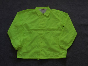 เสื้อแจ็คเก็ตกันลมสะท้อนแสงสีเขียวขนาดใหญ่ ทรงหลวม บาง ใส่สบาย สำหรับฤดูใบไม้ผลิและฤดูใบไม้ร่วง เสื้อผ้าทำงาน