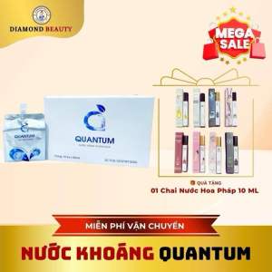 Nước uống giàu Hydrogen Quantum thùng 10 túi giàu khoáng chất giàu ion kiềm