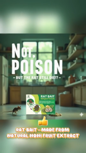 Biological Formula Rat Bait - Kill Rats in 3 Days - Fast Acting - Odorless - Easy to Place - Safe - Non-Toxic - For Kitchen Storage Garage - Box of 8 Tablets