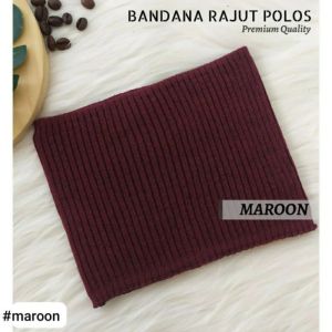 Bandana Rajut Premium Inner Ciput Rajut Satu Warna Anisa Polos Hight Quality