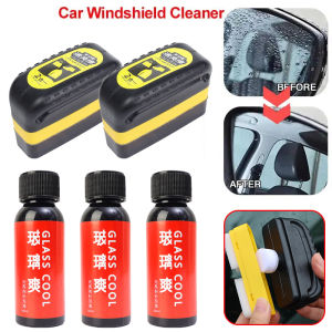 3Pcs Car Glass Cleaner Windshield Oil Film Remover Window Glass Cleaning Sponge Brush Auto Quick Bright Detailing Wipe