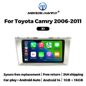 MEKEDE&NAVIFLY Android 14 Intelligent Car Audio System Car Radio For Toyota Camry 7 XV 40 50 2006-2011 CarPlay Multimedia Player