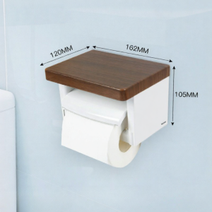 Drill-Free Tissue Holder with Mobile Shelf