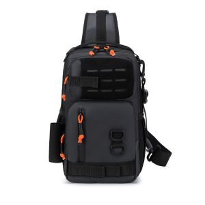 Tactical Fishing Lure Chest Bag Backpack Accessories Outdoor Camping Hiking Bag with Rod Holder Men Molle Fishing Hunting Bags