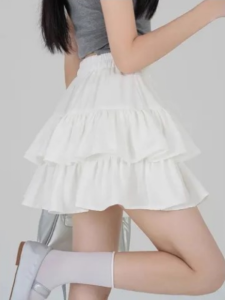 Váy Ngắn Chữ a Cạp Cao Phong Cách Ballet Chống Hở Hang Mùa Hè Cho Nữ Cỡ Lớn Váy Midi Xếp Ly Bằng Vải Polyester