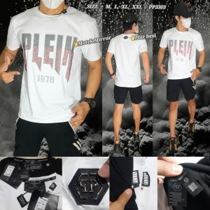 Kaos pria kaos laki kaos import PP3308 realpict kaos Philip plein bahan kaos tshirt super halus adem
