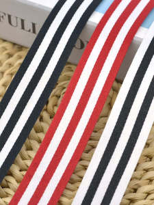 Dải Vải Sọc Màu Sắc Đen Trắng Dải Vải Thể Thao Dải Viền Trang Trí Dải Viền Bên Hông Dải Vải Polyester Dải Vải Dệt 100D