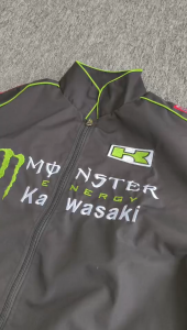 SUNSHY Kawasaki Racing F1 Jacket For Woemn F1 Ferrari Embroidery Bomber Motor Jacket With Zipper For Winter
