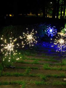 Solar Powered Flower Bomb Lights Outdoor Courtyard Garden Lamp Waterproof Atmosphere Lawn Night Light Camping Decoration