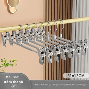 12 Móc Treo Kim Loại Có Thể Điều Chỉnh Được Với Kẹp Chống Trượt Tiết Kiệm Không Gian Bằng Thép Carbon Cho Quần Váy & Tất Cả Các Loại Quần Áo Dụng Cụ Sắp Xếp Quần Áo