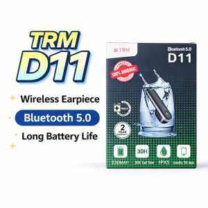 TRM D11 Wireless Earpiece Bluetooth 5.0 Long Battery Life 230mAh 30H Call Time IPX5 Ready 50 Days Standby 2 Year Warranty