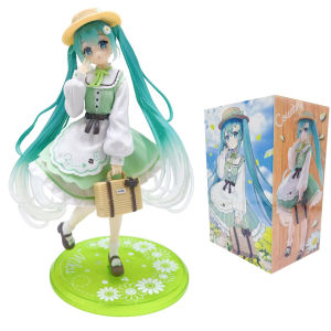 Bandai | Anime Hatsune Miku 20cm Spring Countryside Style Collectible Anime Figures Action Kwaii Miku PVC Peripheral Model Toys Kid Gift