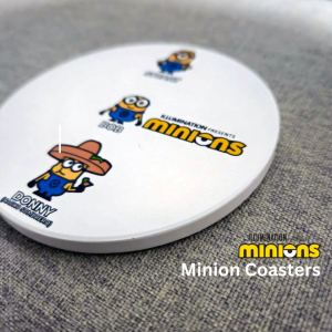 Minion Coasters | Diatomite Stone Coaster Water Absorbent Hard Coaster