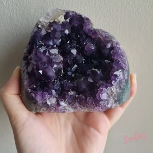 Amethyst Geode with Calcite and Rosette