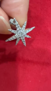 Poh Heng Jewellery Freestyle 18K Single-Sided Bling Diamond Earring in White Gold [Online Exclusive]