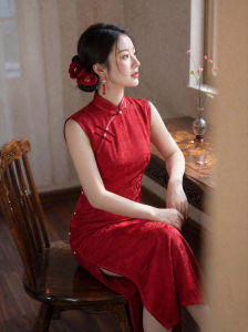 Sleeveless Vintage Chinese Style Cheongsam Dress 2026 Spring Summer New Design