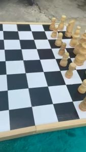 FRASSER PREMIUM Papan Catur Kayu Ukuran XL 40cm - Permainan Papan Edukasi Anak Melatih Konsentrasi