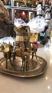 Bộ Ấm Ly Rượu Trà Bằng Đồng Giả Cổ Thời Tần Thủy Hoàng Cao Cấp