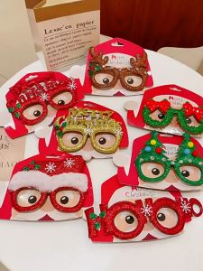 Christmas Glasses Frame Christmas Gifts for Adults and Children Christmas Party Photo Props Christmas Glasses Frames Christmas Party Supplies Party Favors Holiday Ornaments