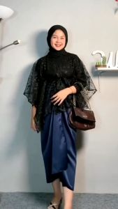 alfa batik -Setelan Outer dan Rok Lilit Polos outfit kekinian Cocok Buat KondanganwisudaTerbaru 2025