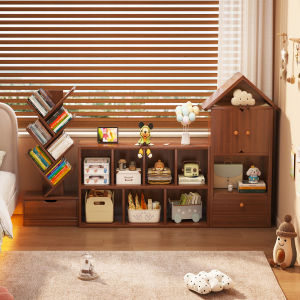 Student Bookcase Floor Standing Shelf Nursery Reading Rack Home Use Book Cabinet Grid Cabinet Bedroom Side Table Storage Cabinet