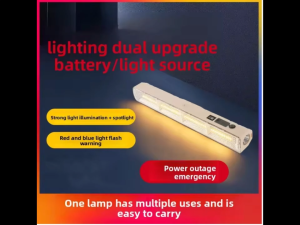 Portable LED Emergency Rectangular Camping Flashlight Hanging Magnetic Ceiling Night with USB Charging Lithium Battery Light Tube for Night Market Outdoors
