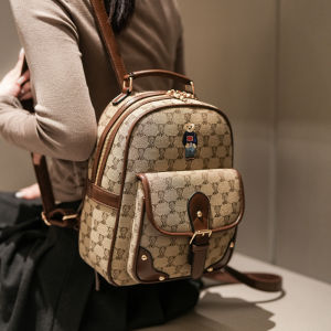 Balo Vải Thêu Hình Gấu Hoạt Hình Dung Tích Lớn Cho Nữ Balo Vải Canvas Thường Ngày Đa Năng Balo Du Lịch Thường Ngày