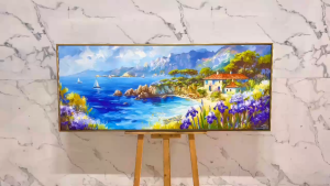 Tranh Phong Cảnh Ven Biển Xanh Thẳm Tranh canvas Tranh Tráng Gương Tranh Trang Trí Phòng