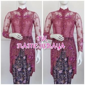 atasan kebaya pesta kebaya wisuda kebaya payet baby blue free longtorso