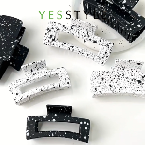 Yesstyle Jepit Rambut Kotak Bolong Warna Hitam Putih Jedai Salon Aksesoris Rambut Wanita