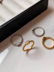 CAFFTI | Sleek and Stylish Zirconia Ring for Stacking
