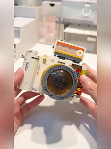 กล้องวินเทจ DIY กล้องวินเทจบล็อกของเล่น ของขวัญเด็กชายและเด็กหญิงบล็อกอาคารใหม่