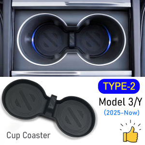 Water Cup Holder Mat For Tesla Model Y Juniper Launch Model 3 highland Cup Coaster Pad Slot Center Console Organizer Accessories
