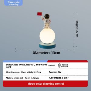 OUCHAO | Touch Control Eye Protection Cartoon Astronaut Moon Desk Lamp