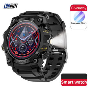 LOKMAT 1.39-Inch HD Screen  Smart Watch Outdoor Sports Watch Bluetooth Call Flashlight Call Information Reminder  300mAh