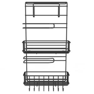 B&W | Side Mounted Refrigerator Organizer Wall-Mounted Multiuse Shelf for Spices and Wrap