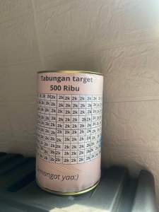 Celengan target viral tiktok /Celengan papertube