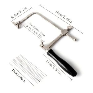 Professional Jewelers Saw Tools Set U-Shaped Saw Bow with Blades Mini Hand Saw for Metal and Craft Cutting Jewelry Tools