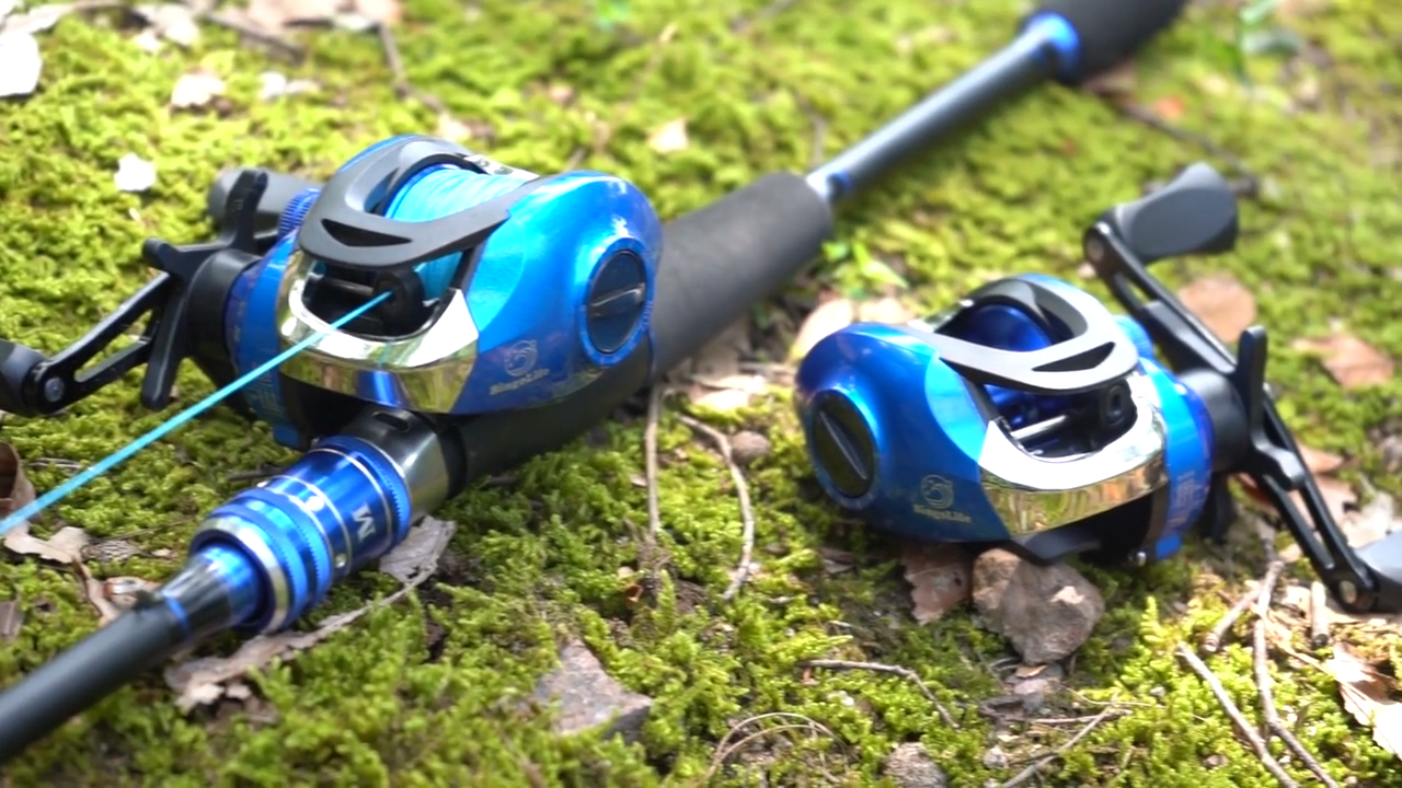 Bingolife Reel Tetesan Air Biru Rasio Logam 8.1:1 Senar Antiledakan Rem Magnetik Mulut Kuda Hitam Objek Mikro Umpan Pancing Laut Roda Ikan Roda Pancing