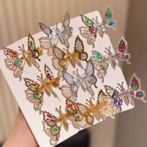 Butterfly Hair Clips Set of 4/6/10 Metal Texture Effortlessly Chic Sweet And Cool Look Ideal for Girls Daily Life